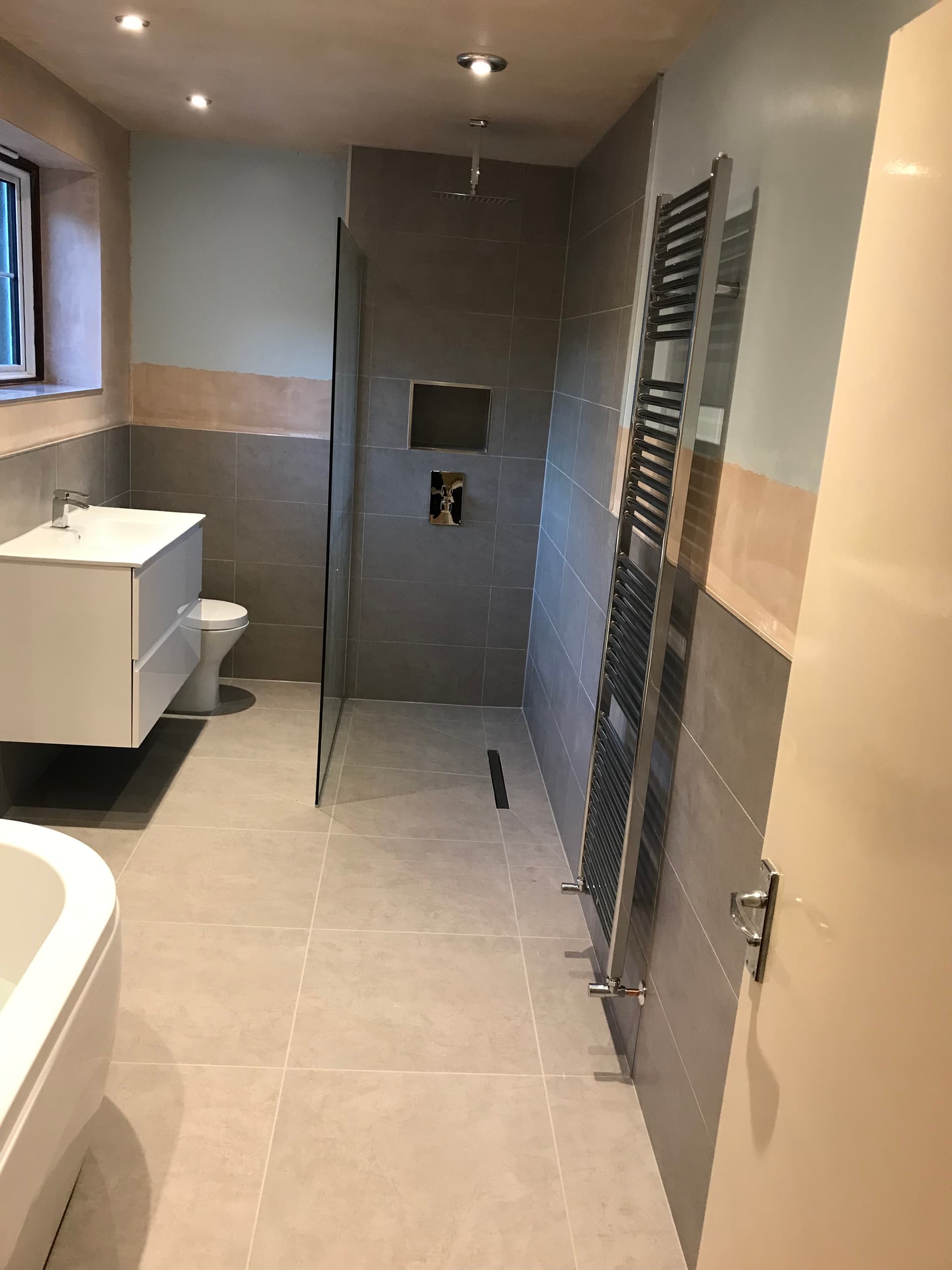 Wet room tiling by K Hadden Tiling