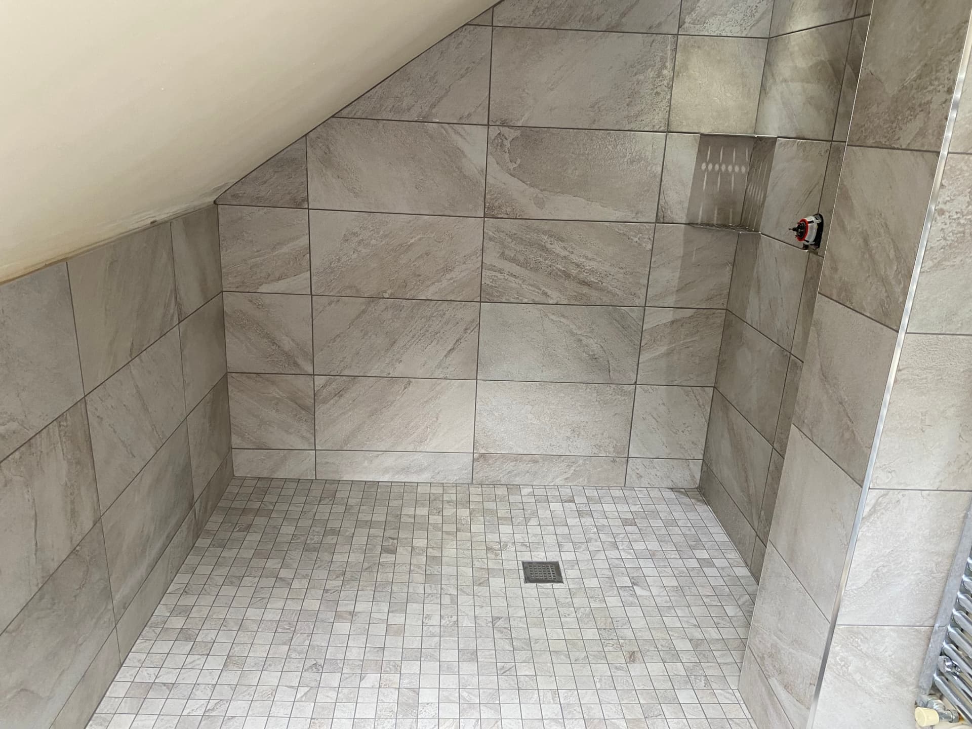 Wet room tiling by K Hadden Tiling